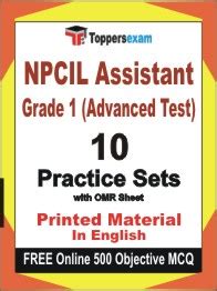 Npcil Assistant Grade Advanced Test Book In English Npcil