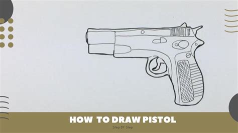 How To Draw Pistol Easy Youtube