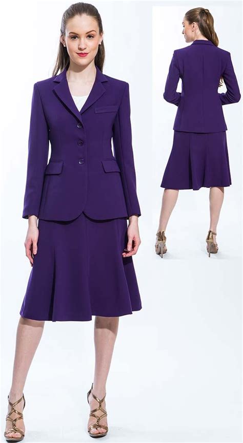 Jsong S Purple Jacket Skirt Suit For Women Latest African