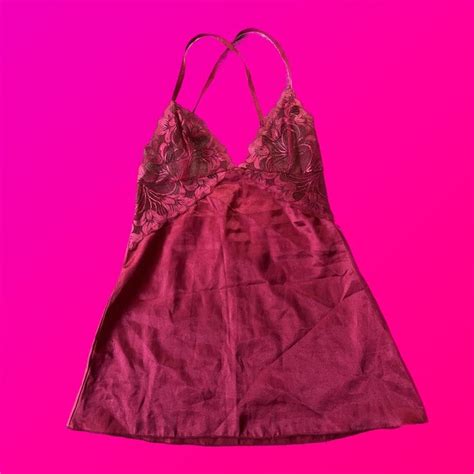 Sexy Red Lace Lingerie Cami Cross Back Top Just Depop