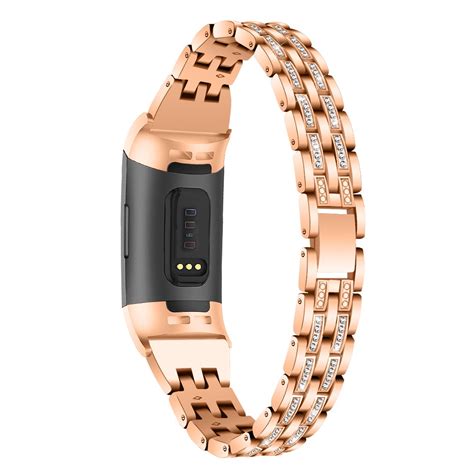 K P Dual Rows Bracelet Fitbit Charge Rose Guld Online