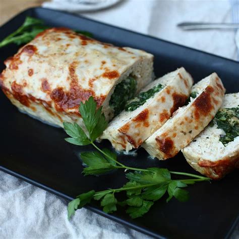 Spinach Stuffed Turkey Meatloaf Recipe