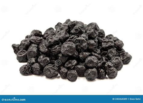 Dried Blueberries Isolated on a White Background. Bulk Blueberries ...