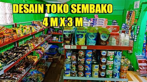 Desain Toko Sembako Ukuran 3 X 4 Meter Menggunakan Rak Minimarket YouTube