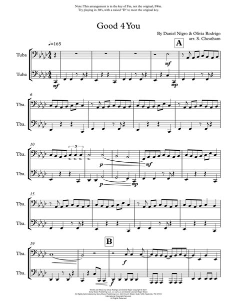 Good 4 U Arr Steven Cheatham By Olivia Rodrigo Sheet Music For