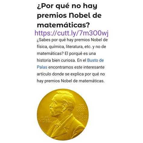 Por Qu No Hay Premio Nobel De Matem Ticas Profe Mates Jac Blog