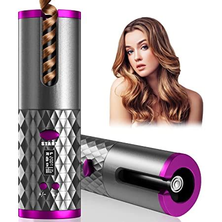 Amazon Cordless Automatic Curling Iron Ceramic Auto Hair Curler