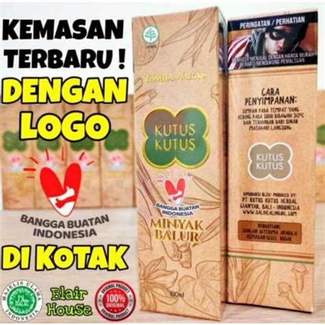 Jual Minyak Balur Herbal Kutus Original 100ml Kemasan Logo Bbi