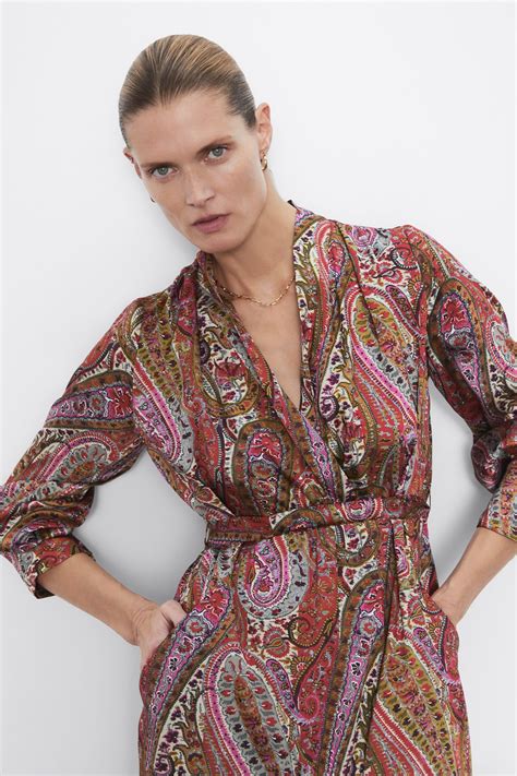 Printed Dress With Belt New In Woman Zara United States Dresses