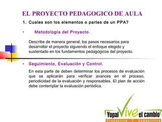 Proyectos Pedag Gicos De Aula Ppt