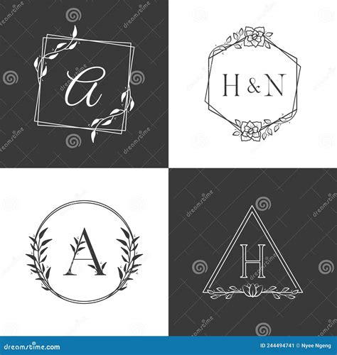 Luxury Monogram Logo Alphabet Set Stock Vector Illustration Of