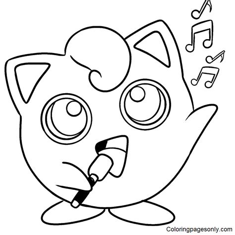 Cantando Jigglypuff Para Colorir Imprimir E Desenhar Colorirme Porn