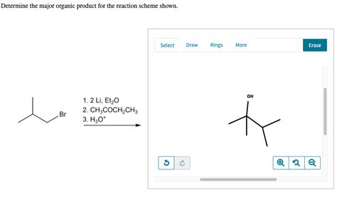 Solved Determine the major organic product for the reaction | Chegg.com