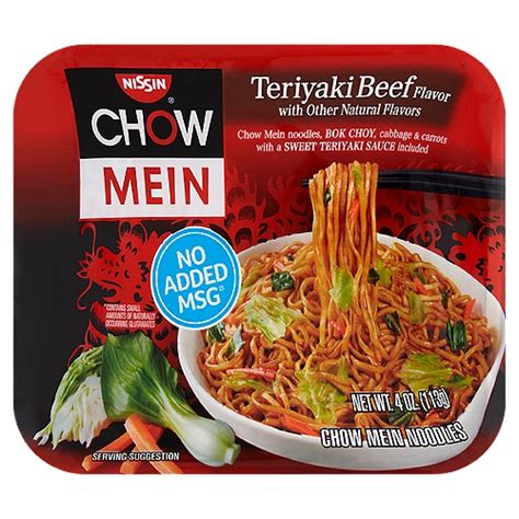 Nissin Teriyaki Beef Flavor Chow Mein Noodles 4 Oz