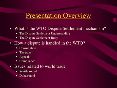 PPT - WTO Dispute Settlement PowerPoint Presentation, free download ...