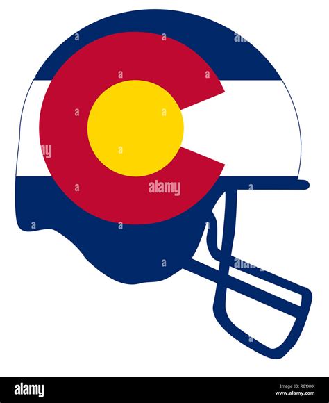 Colorado State Flag Football Helmet Stock Photo - Alamy