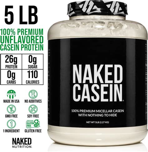 Proteína Naked Casein 5 libras proteína de caseína micelar 100 de