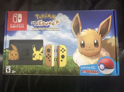 Nintendo Switch Lets Go Eevee Console Bundle New Pokemon Pokemon New