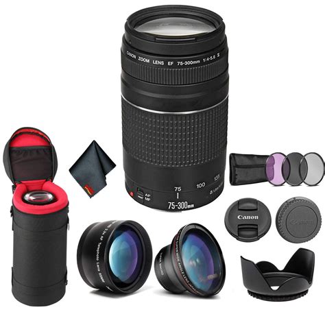 Buy Canon Ef 75 300mm F4 56 Iii Telephoto Zoom Lens 6473a003 Bundle