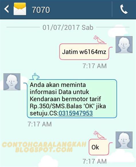 Cara Cek Pajak Kendaraan Bermotor Via Sms Contoh Cara Langkah