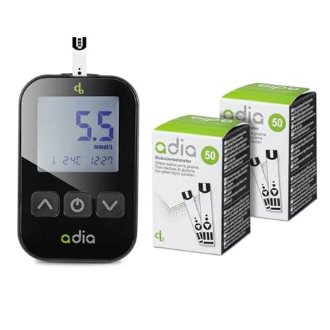 Adia Diabetes Set Messeinheit Mg Mit 60 Blutzuckerteststreifen