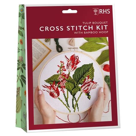 Rhs Cross Stitch Kit Tulip Bouquet