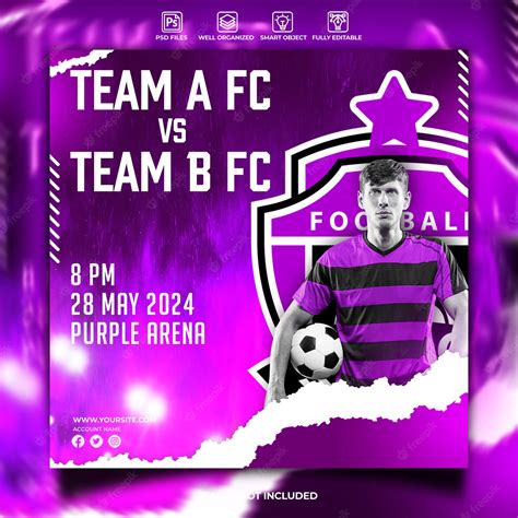 Premium Psd Football Matchday Social Media Poster Template