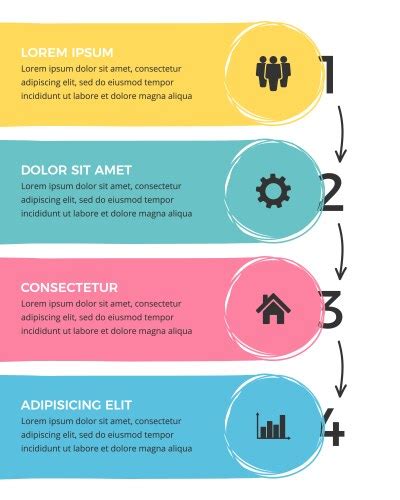 Flowchart With Elements Royalty Free Vector Image