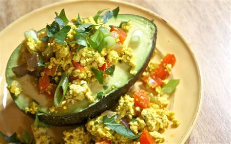 Tofu Scramble Stuffed Avocado Vegan Avocado Vegan Avocado Recipes