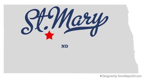 Map of St.Mary, ND, North Dakota