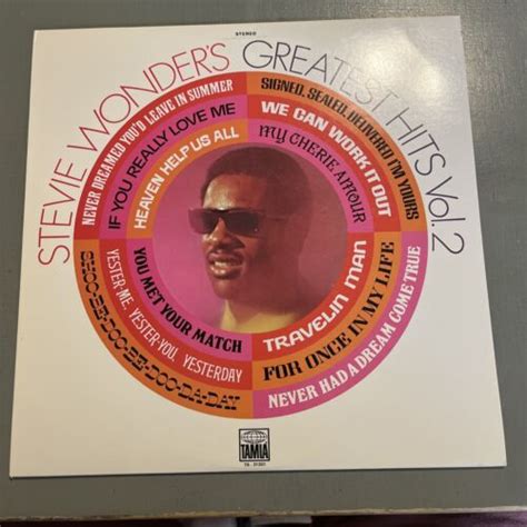 Stevie Wonder S Greatest Hits Vol Near Mint Lp Ebay