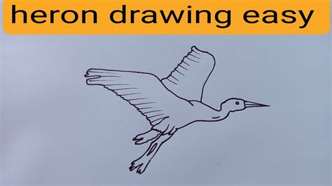 How To Draw Heron Easy For Beginner YouTube