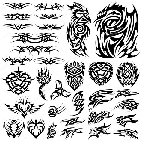 Tattoo Set Stock Vector Alisher