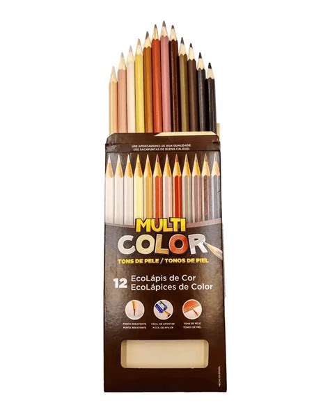 Multicolor Super 12 Cores Tons De Pele Faber Castell Papelaria