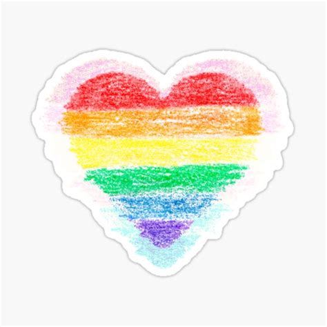 Rainbow Heart Sticker Sticker For Sale By Passionsense Redbubble