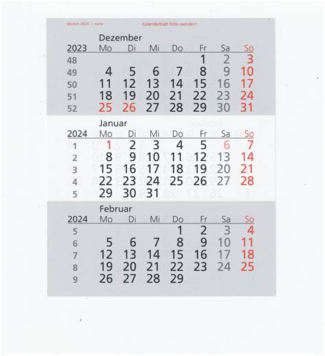 Kalenderbl Tter F R Monats Kalender Tischkalender Ersatzbl Tter