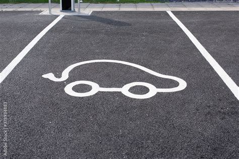 Parking for electric vehicles Stock Photo | Adobe Stock