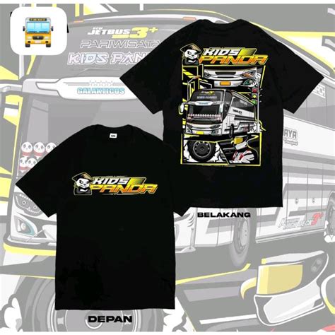 Jual Kaos Anak Bus Mania Baju Bis Telolet Kids Panda Jet Bus 3 Shopee