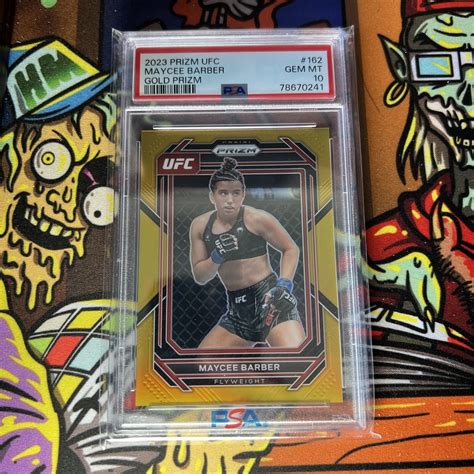 2023 Panini Prizm UFC Maycee Barber True Gold 10 PSA 10 GEM MINT POP 1