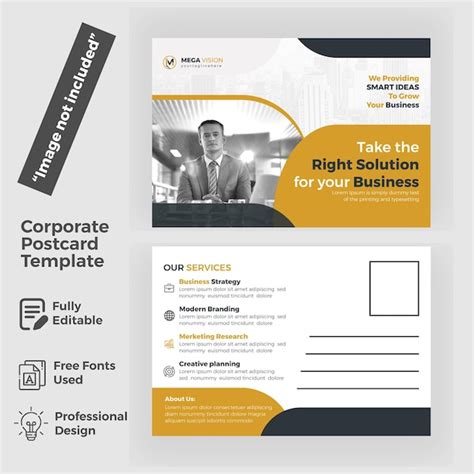 Premium Vector Corporate Business Postcard Design