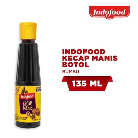 Indofood Kecap Manis 2 X 135 Ml Bottle Dark Sweet Soya Sauce Kecap