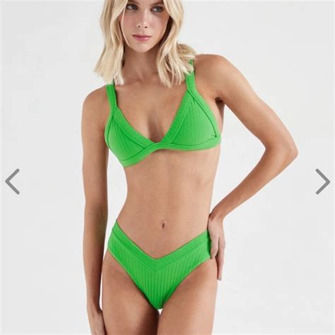 OneOne Swimwear Swim Nwt Oneone Swimwear Bikini Set Green Shamrock