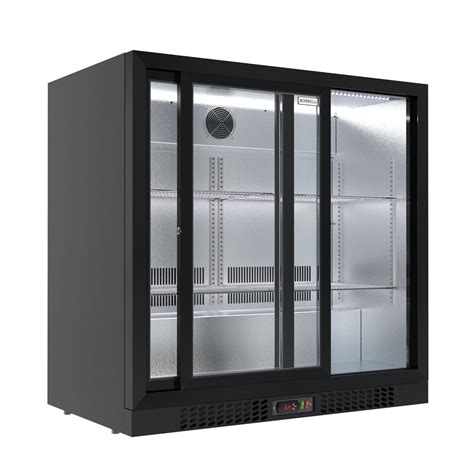 2 Door Bar Fridge 210ltr Sliding Doors Commercial Kitchen Supplies