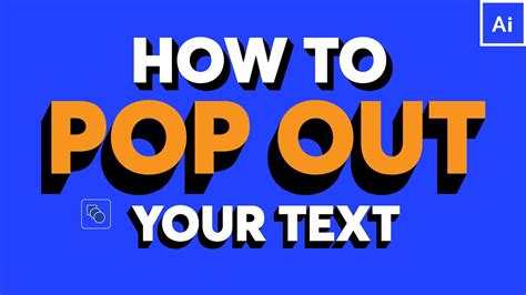 How To Pop Out Your Text Adobe Illustrator Cc Tutorial Youtube