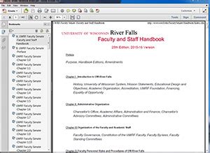 Faculty and Staff Handbook | University of Wisconsin River Falls