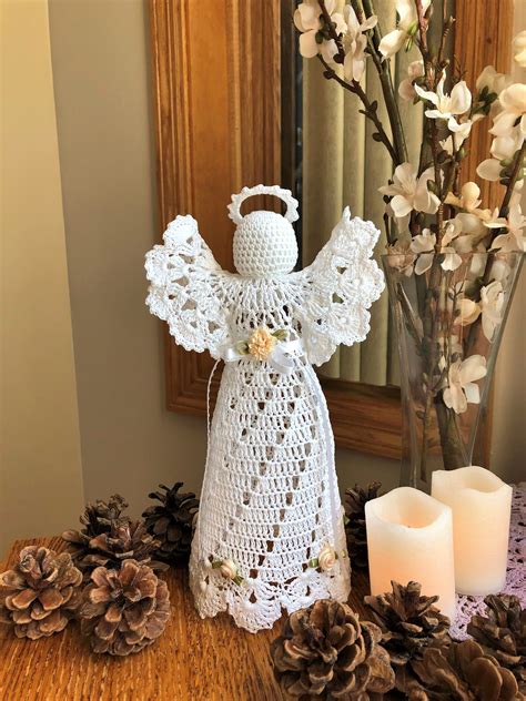 Crochet Angel Tree Topper Crochet Tree Top Angel Holiday Etsy