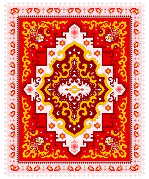 Ethnic Indian Mandala Carpet Vector Design Stock Illustration