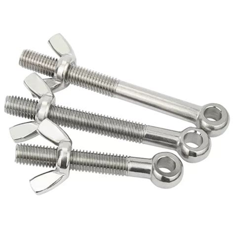 Butterfly Nut And Eye Screw Bolt Stainless Steel Eye Bolt With Wing Nut Eye Bolt With Wing Nut