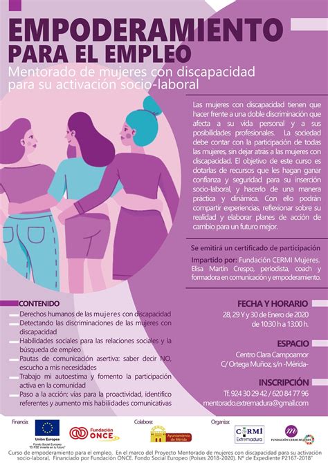 Curso De Empoderamiento Para Mujeres Con Discapacidad