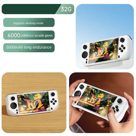 E6 Retro Handheld Gaming Console 5 inch LCD Display Built-in 32GB Card ...